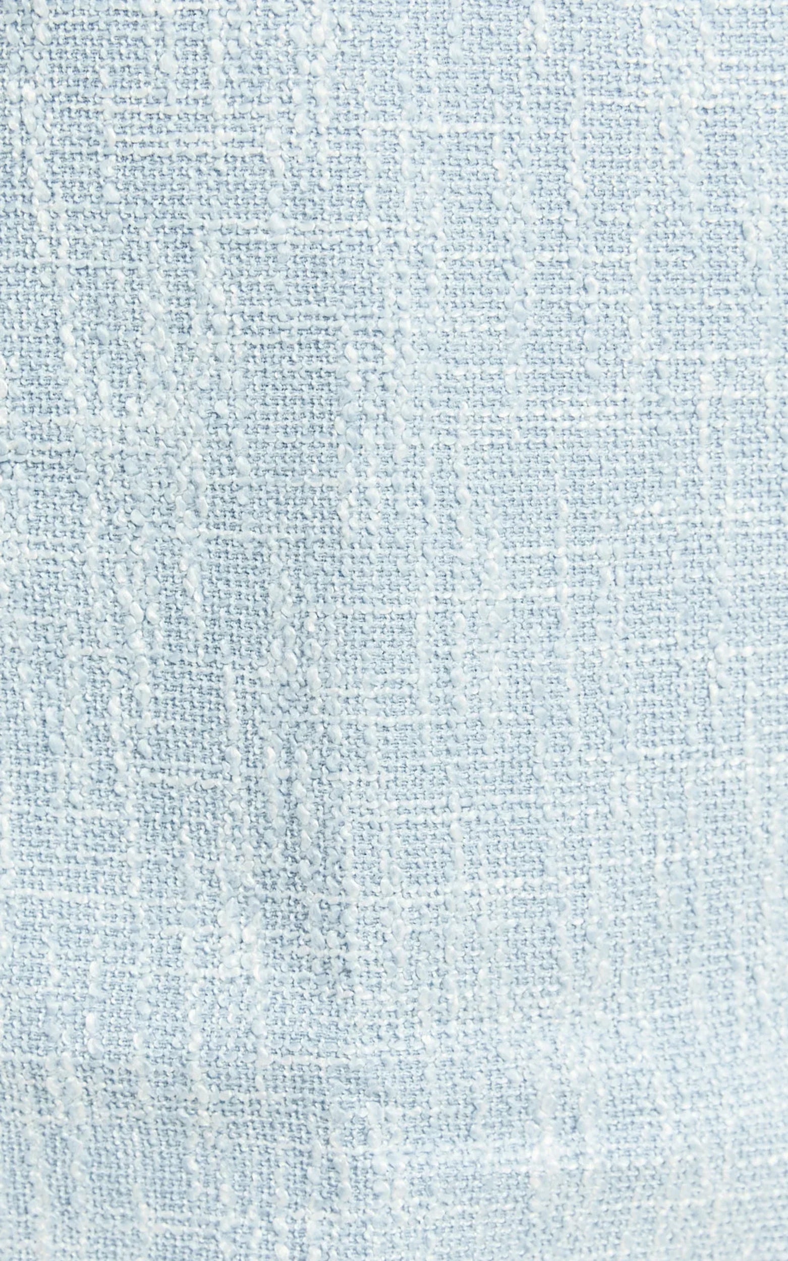 Olympia Mini Skirt - High Waisted A Line Boucle Skirt in Pale Blue
