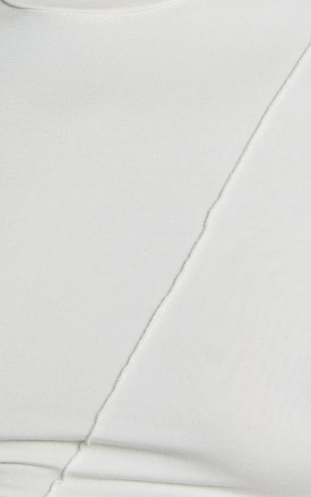 Dayna Top - Long Sleeve Exposed Seam Top in Off White