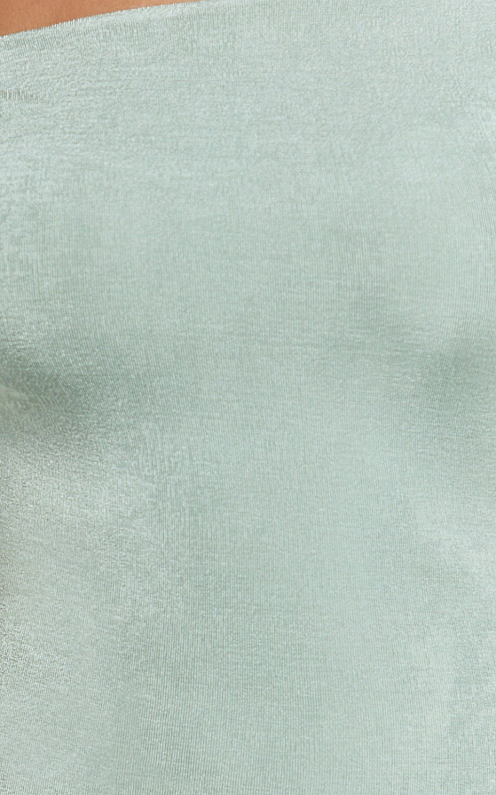 Isabel Midi Dress - Twist Off Shoulder Bodycon Dress in Sage