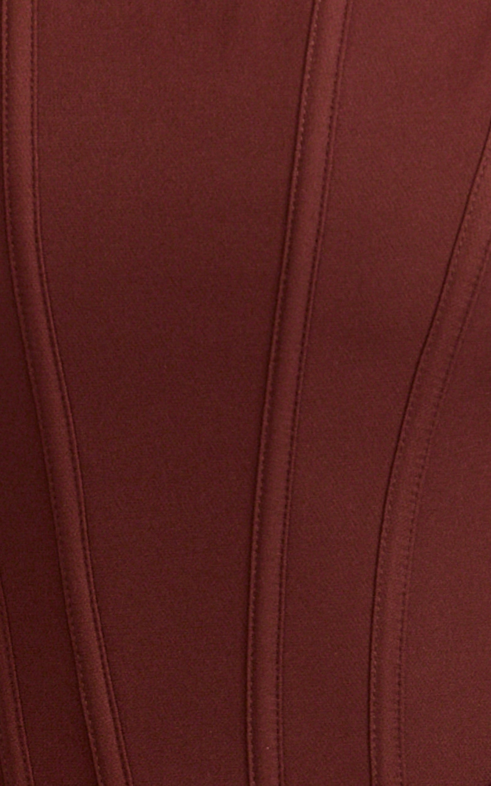Jonas Midi Dress - Strapless Corset Bodice Draped Waist Skirt Dress in Chocolate