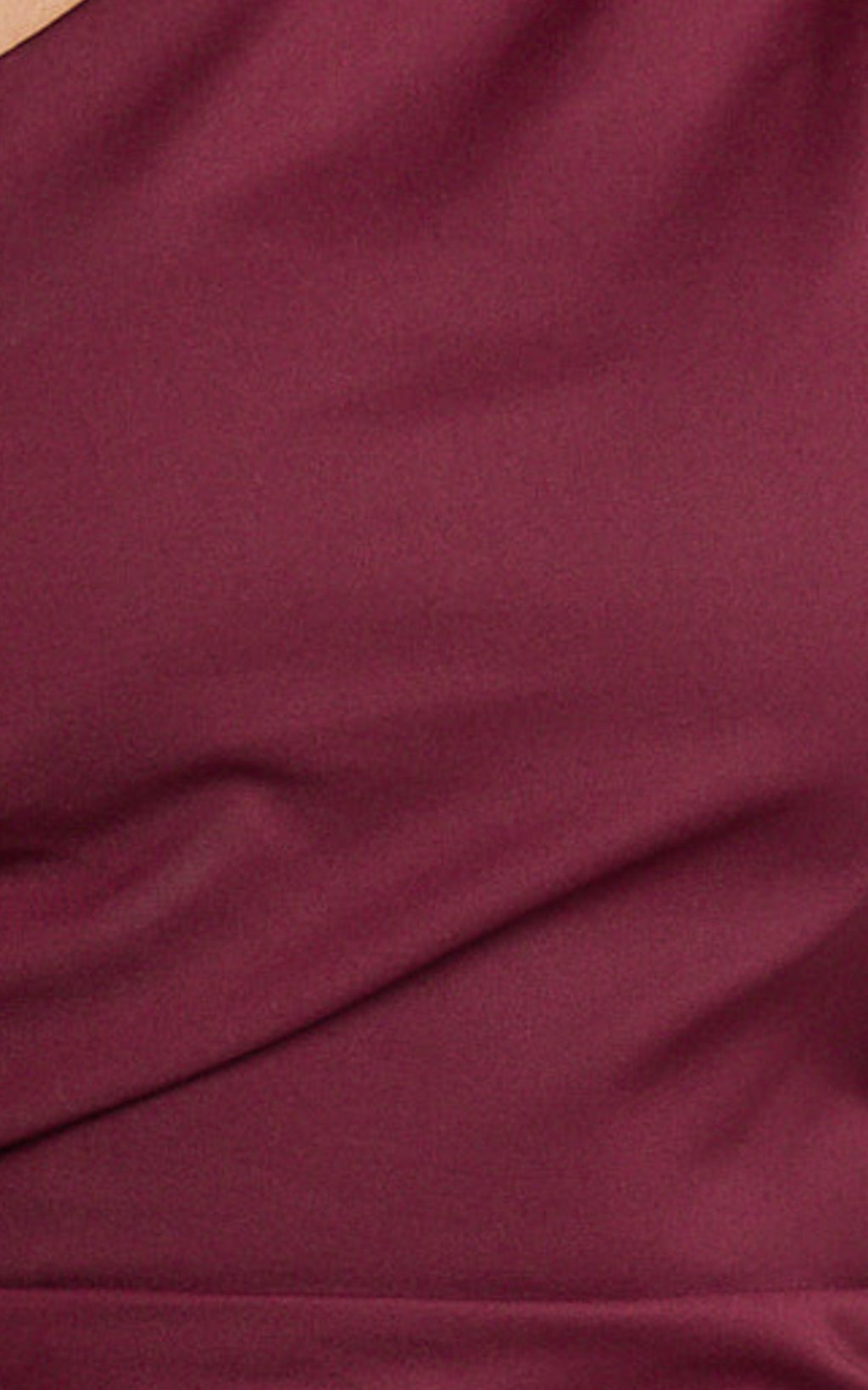 Karlie Midi Dress - One Shoulder Fitted Dress in Wine