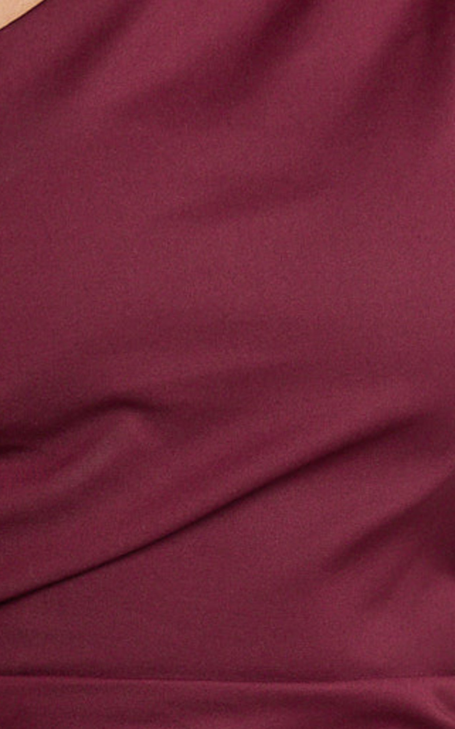 Karlie Midi Dress - One Shoulder Fitted Dress in Wine