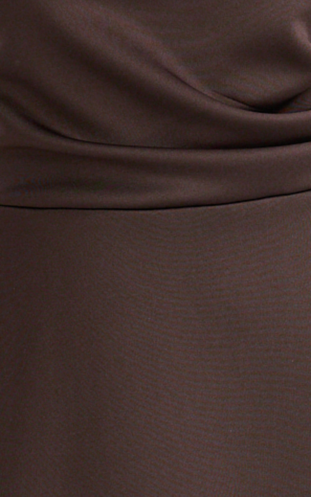 Macy Midi Dress - High Neck A Line Dress in Chocolate