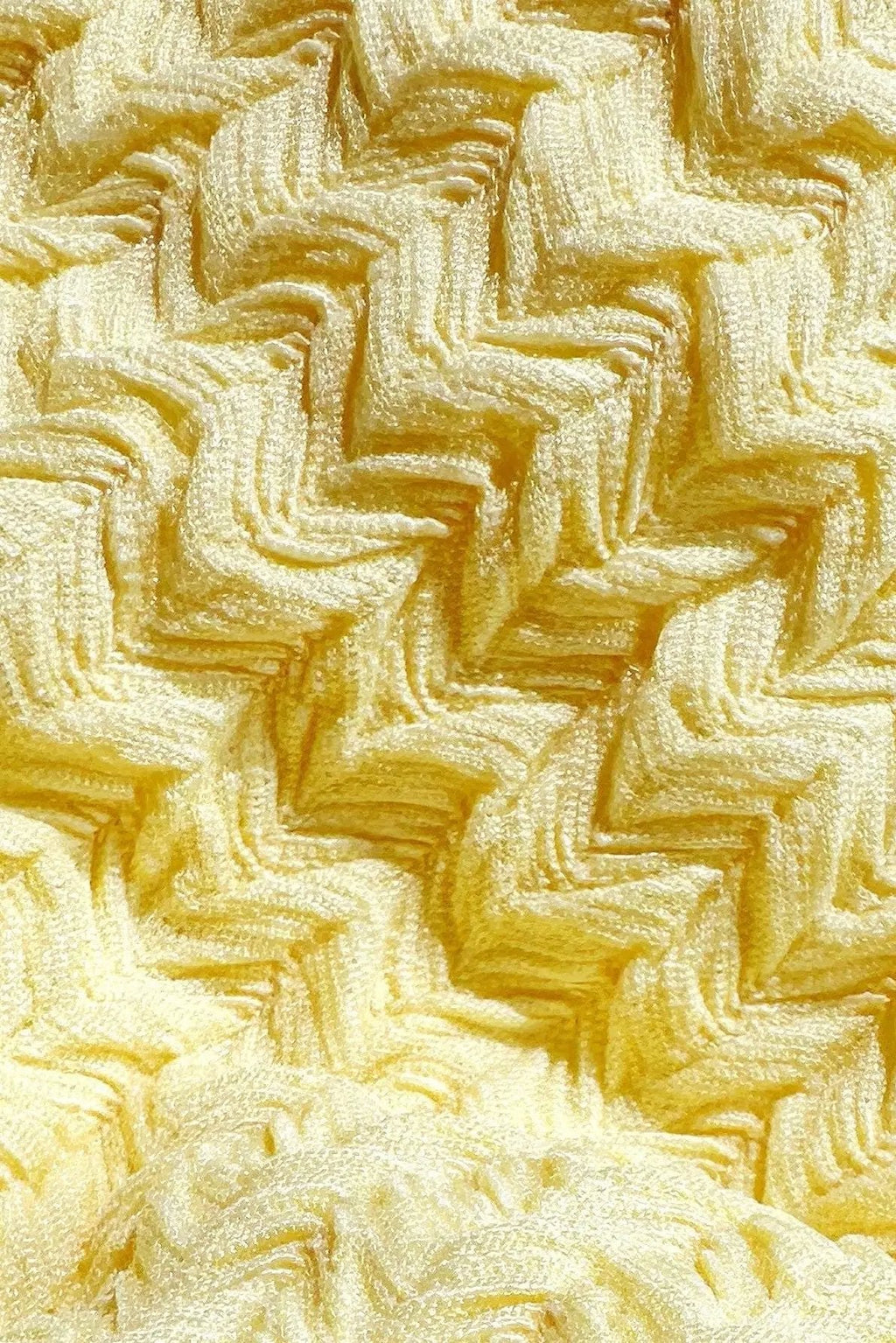 Yellow Textured Bow Lace Sexy 2Pc Swimsuit Set Bikini