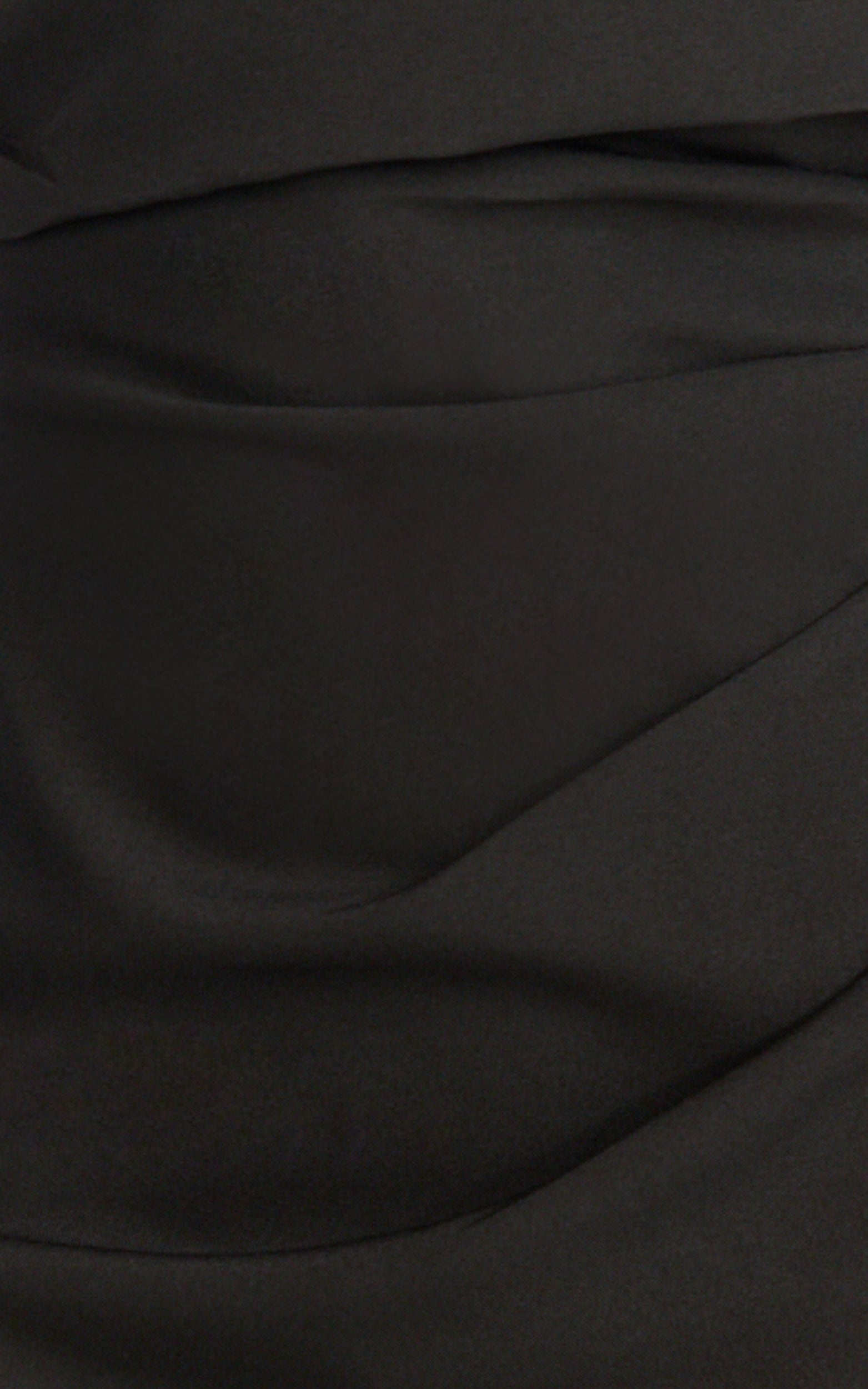 Pearce Maxi Dress - Gathered One Sleeve Bodycon Dress in Black