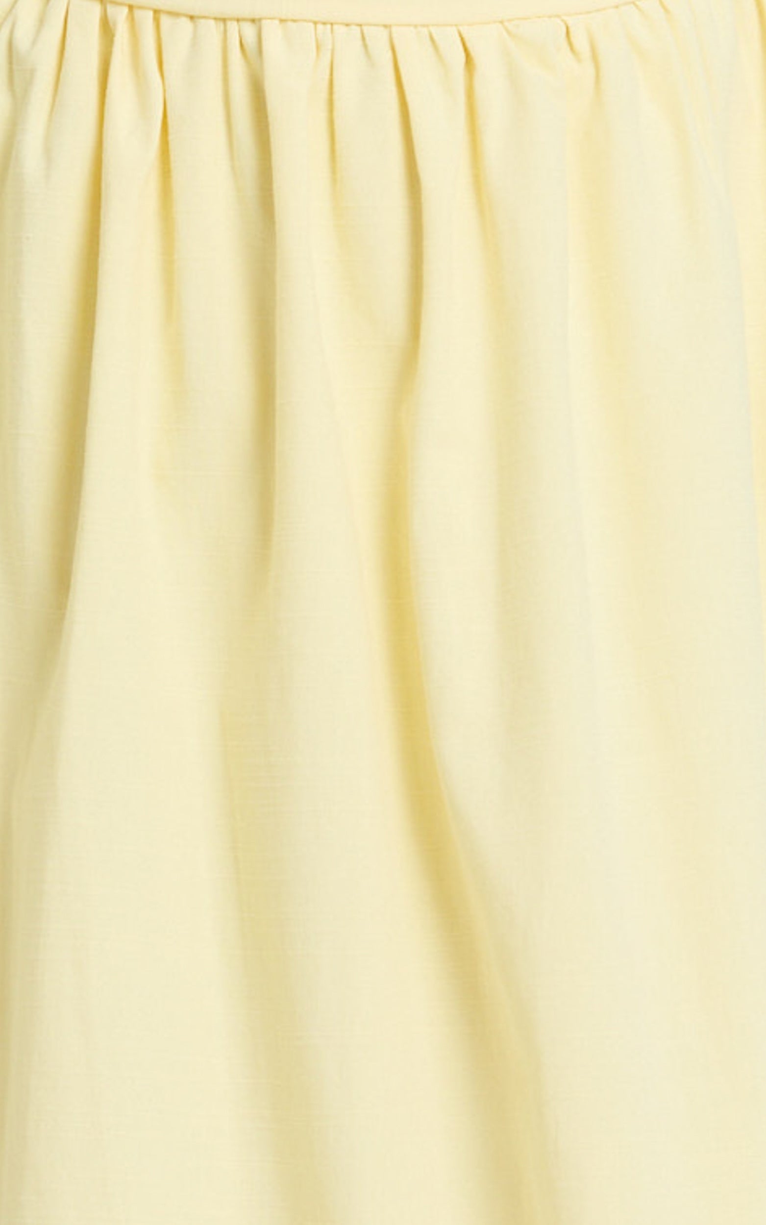 Polly Midi Dress - Strapless Ruched Dress in Lemon