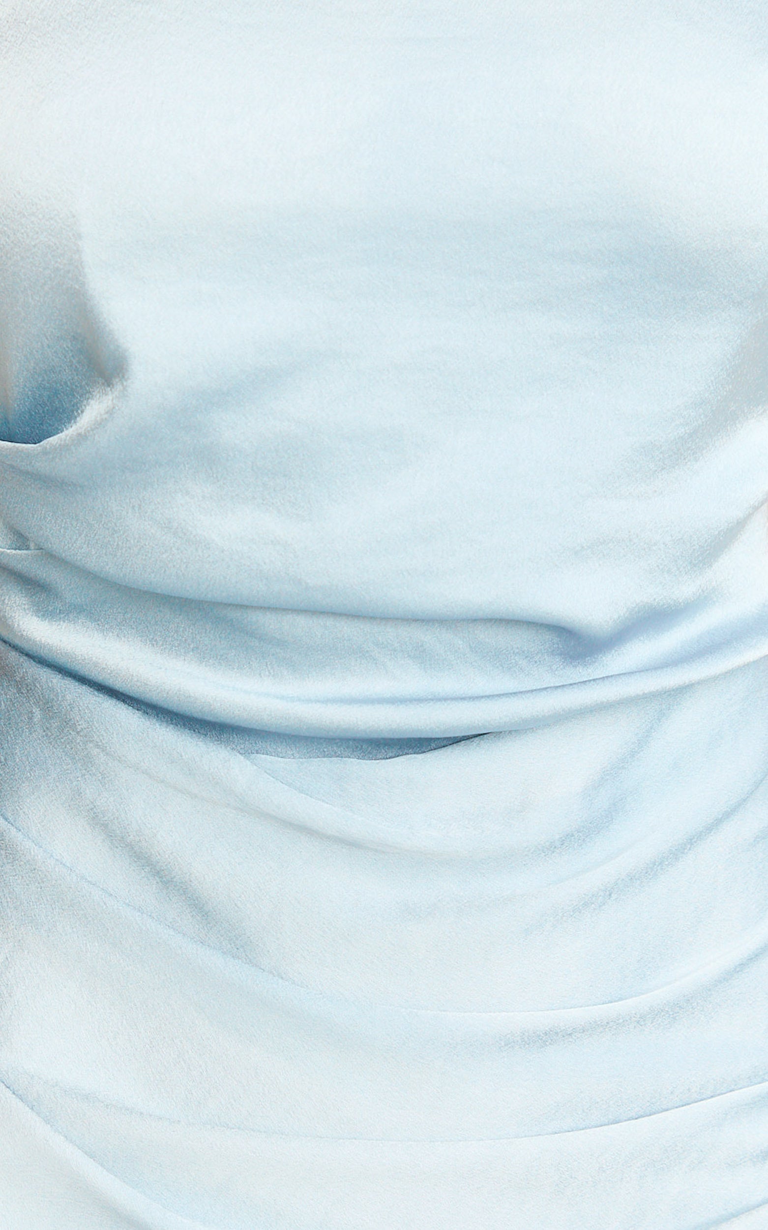 Rumi Maxi Dress - Ruched Bodice Satin Dress in Pale Blue
